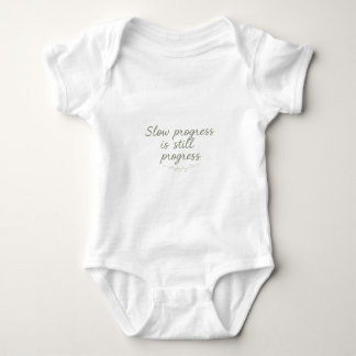 Slow Progress Is Still Progress – Calm Minimal Baby Bodysuit