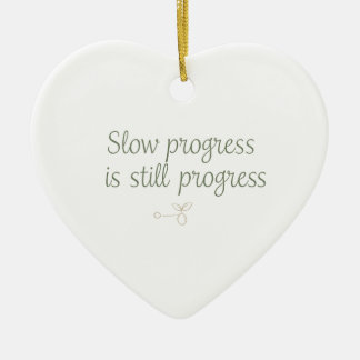 Slow Progress Is Still Progress – Calm Minimal Ceramic Tree Decoration