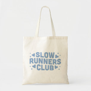 Slow runner run club funny tote bag