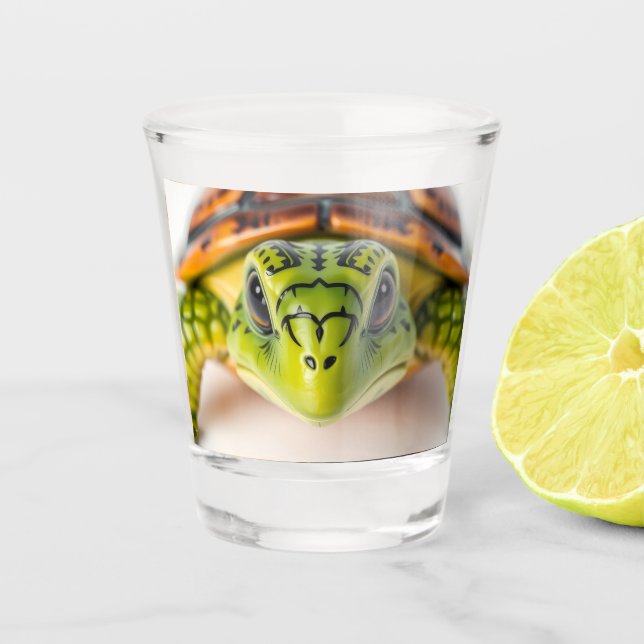 Slow & Steady Turtle Vibes Shot Glass (Front)