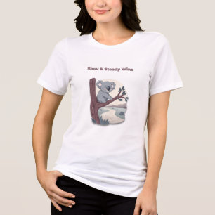 **"Slow & Steady Wins – Motivational Cute Koala "* Tri-Blend Shirt