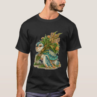 Slow Tides Vibes Cute Sea Turtle T-Shirt