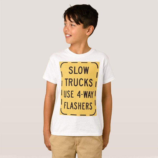 Slow Trucks Road Sign T-Shirt (Creator Uploaded)