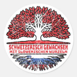 Slowenien Baum Classic Round Sticker