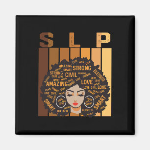 Slp Afro African American Women Black History Mont Magnet