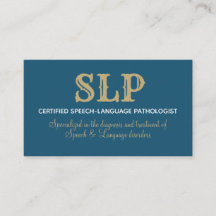 SLP business cards serving tots to teens