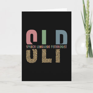 SLP cheetah print Speech language pathologist gift Card