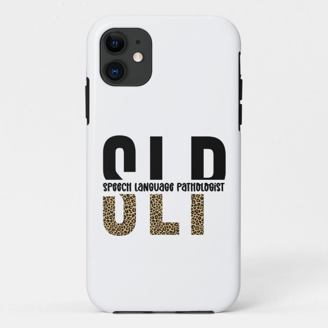 SLP cheetah print Speech language pathologist gift Case-Mate iPhone Case (Back)