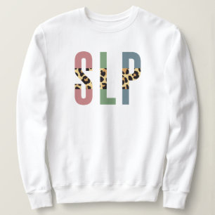 SLP cheetah print Speech language pathologist gift Sweatshirt