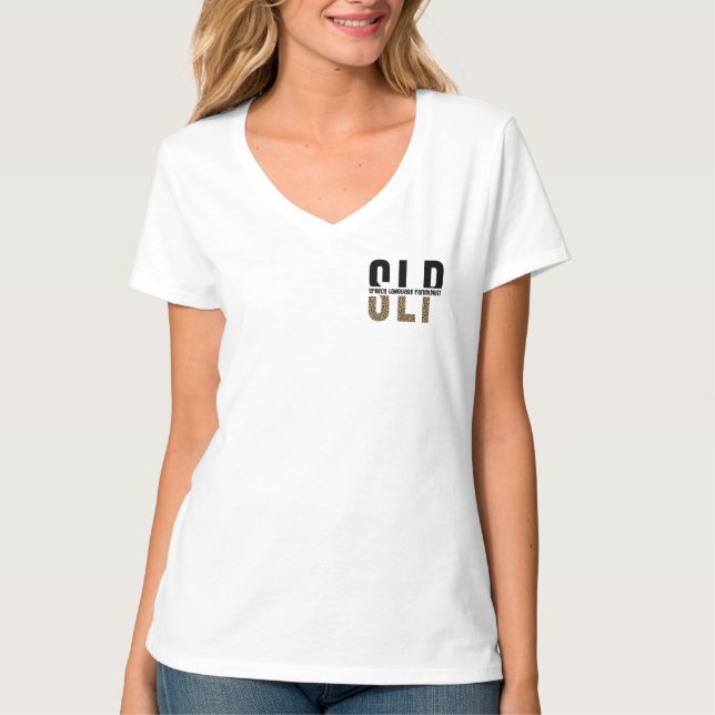SLP cheetah print Speech language pathologist gift T-Shirt (Front)
