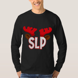 SLP Early Intervention Therapist Christmas Reindee T-Shirt