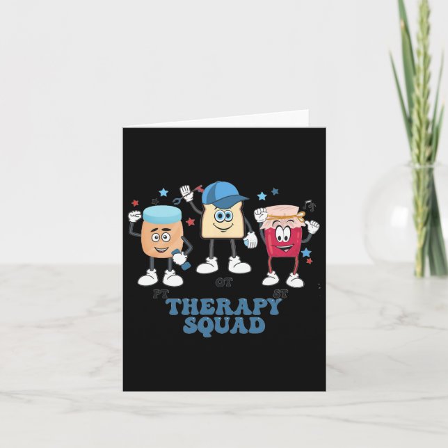 Slp Ot Pt Crew Therapy Squad Speech Therapy Occupa Card (Front)