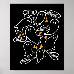 Slp Speech Language Pathologist - Funny Halloween  Poster