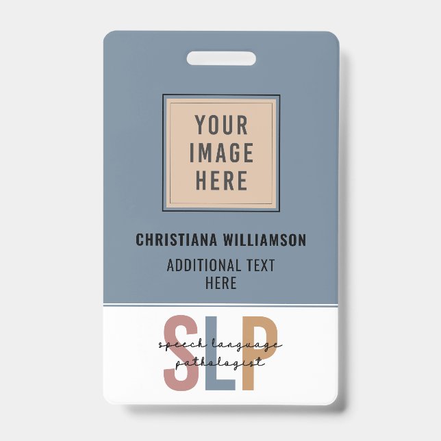 SLP Speech Language Pathologist ID Badge (Front)