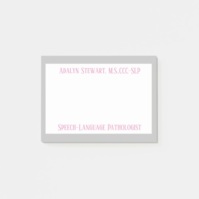 SLP (Speech language pathologist) post it notes (Front)