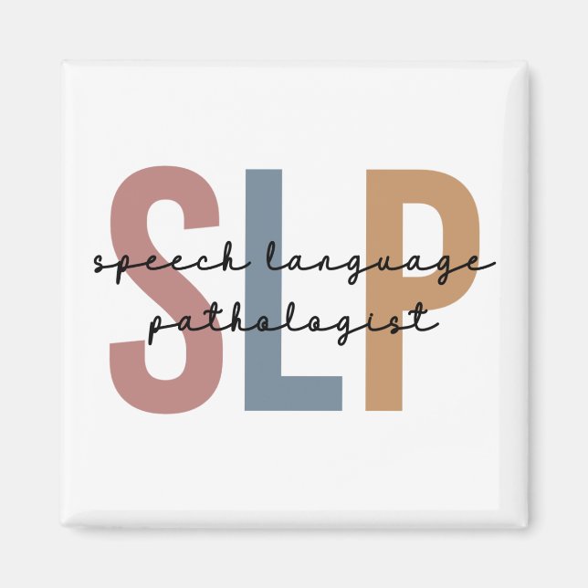 SLP Speech Language Pathologist Retro Magnet (Front)