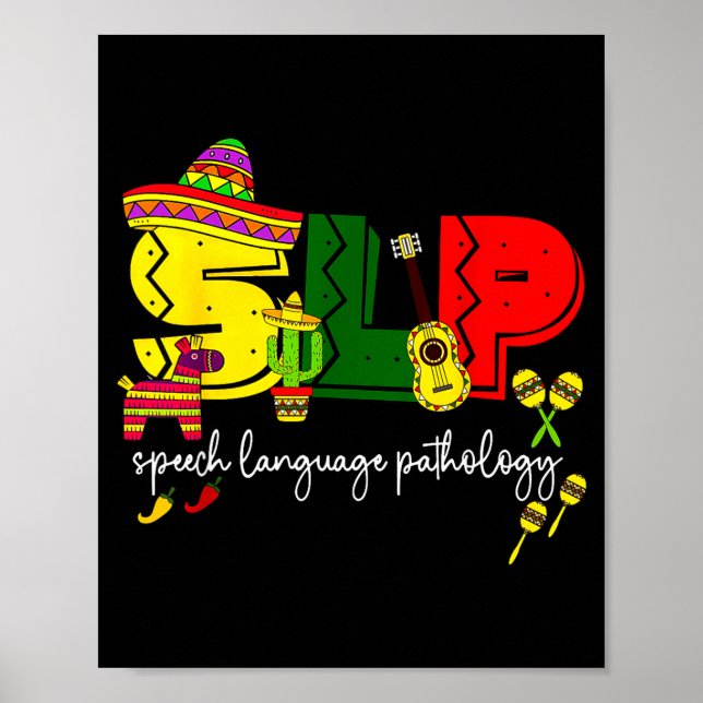 Slp speech language pathology cinco de mayo speech poster (Front)