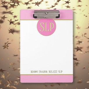 SLP (Speech pathologist) custom clipboard! Clipboard