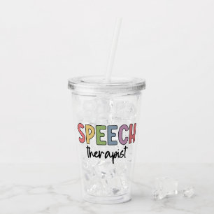 SLP Speech Pathologist Speech Therapist Acrylic Tumbler
