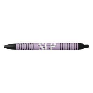 SLP Speech Pathologist Speech Therapist Stripes Black Ink Pen
