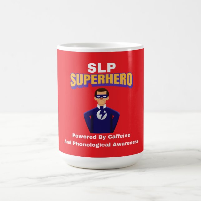 SLP Superhero...Powered By Caffeine and Phono... Coffee Mug (Center)