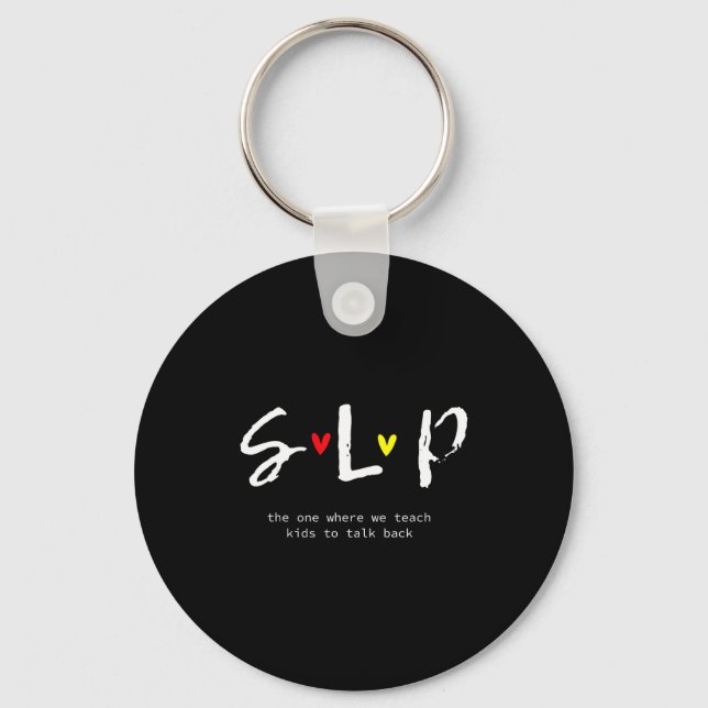 Slp Teacher Shirts Speech Language Pathologist Gif Key Ring (Front)