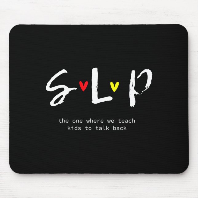 Slp Teacher Shirts Speech Language Pathologist Gif Mouse Pad (Front)