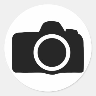 SLR Camera icon Classic Round Sticker