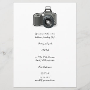 SLR Camera Invitation