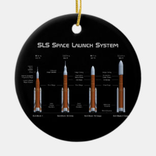 SLS Space Launch System Ceramic Tree Decoration