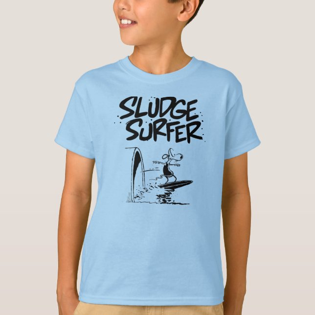 Sludge Surfer Rat Young Surfer T-Shirt (Front)