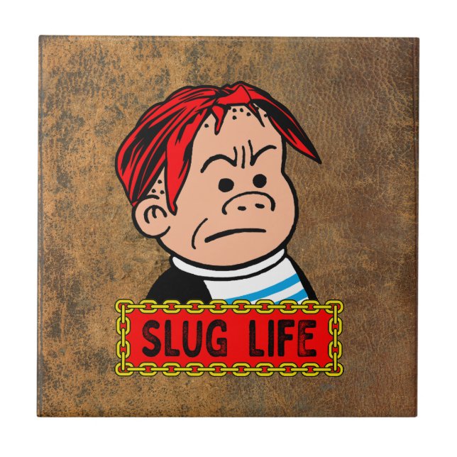 "Slug Life" Faux Leather  Tile (Front)
