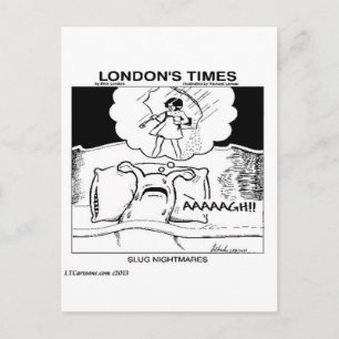 Slug Nightmares Funny Postcard