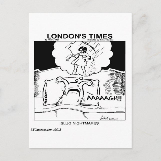 Slug Nightmares Funny Postcard (Front)