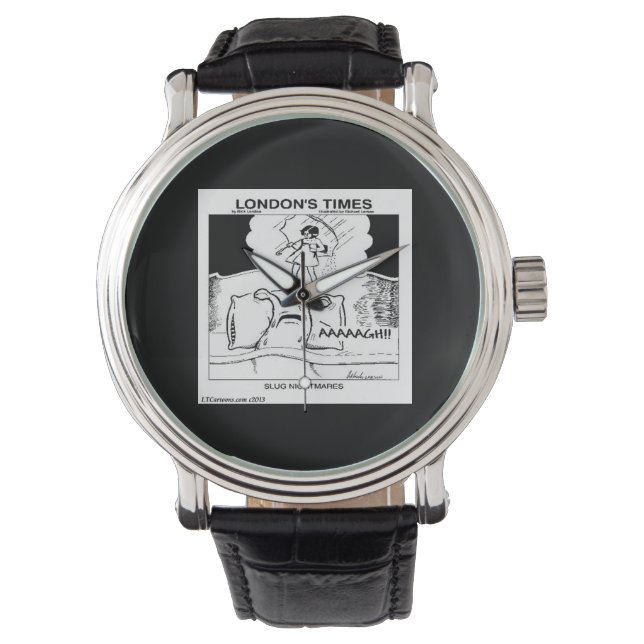 Slug Nightmares Funny Unisex Watch (Front)