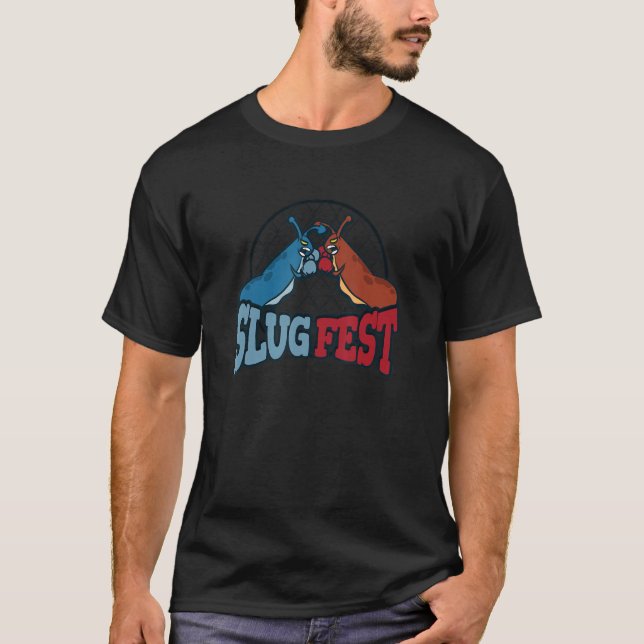 Slugfest Boxing Gastropods Meme T-Shirt (Front)