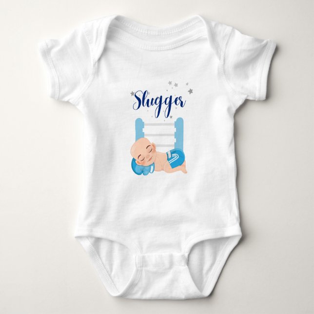 Slugger boy baby  baby bodysuit (Front)