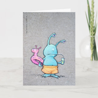 sluggo at the beach card