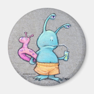 sluggo at the beach magnet