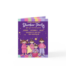 Slumber Birthday Party Folded Invitation