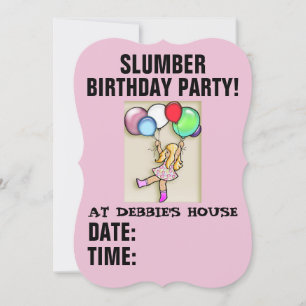SLUMBER BIRTHDAY PARTY INVITATIONS