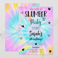 Slumber Girl Tie Dye Birthday Party