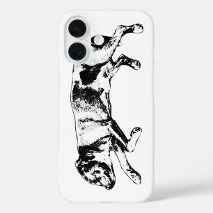 Slumber Lines – Dog in Restful Ink iPhone 16 Case