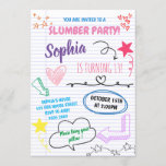 Slumber Party Birthday Girls Tween Teen Kids Invitation<br><div class="desc">Slumber Party Birthday Girls Tween Teen Kids</div>