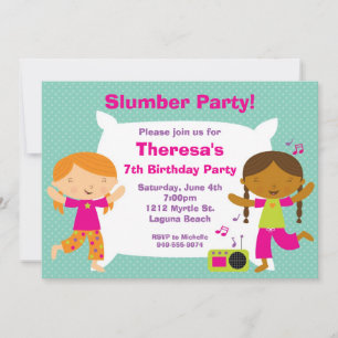 Slumber Party Birthday Invitation