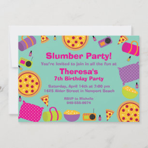 Slumber Party Birthday Invitation