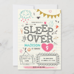 Slumber party invitation