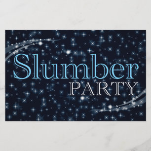 slumber party invitations : starshine