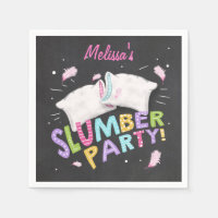 Slumber party Paper Napkin Pink Girl Sleepover