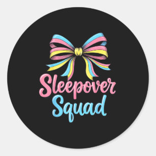 Slumber Party Squad Sleever Coquette Birthday Paja Classic Round Sticker